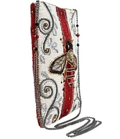 Mary Frances Royal Bee Mini Beaded Crossbody Bag