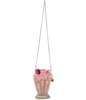 Mary Frances Shake It Up Strawberry Milkshake Beaded Crossbody Bag