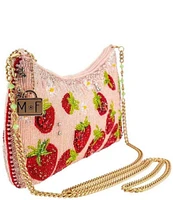 Mary Frances Strawberry Fields Beaded Crossbody Bag