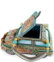Mary Frances Sunny Drive Beaded Floral Car Novelty Top Handle Bag