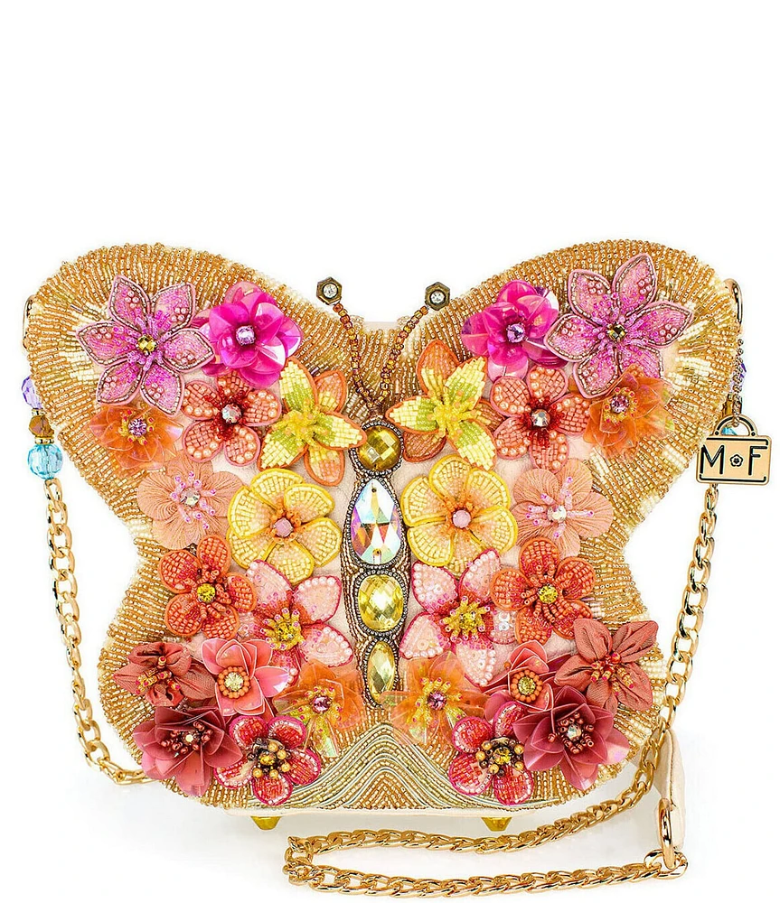 Mary Frances Take Flight Beaded Butterfly Crossbody Bag