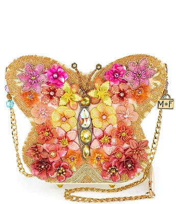 Mary Frances Take Flight Beaded Butterfly Crossbody Bag