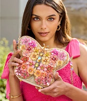 Mary Frances Take Flight Beaded Butterfly Crossbody Bag