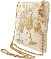 Mary Frances Toast Of The Town Beaded Crossbody Bag