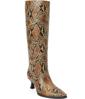 Matisse Carlos Snake Embossed Tall Leather Boots