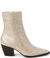 Matisse Caty Crocodile Embossed Leather Western Inspired Booties