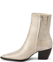 Matisse Caty Crocodile Embossed Leather Western Inspired Booties