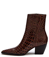 Matisse Caty Crocodile Embossed Leather Western Inspired Booties