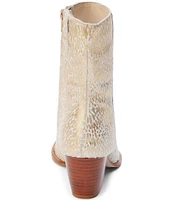 Matisse Caty Gold Splatter Calf Hair Western Booties