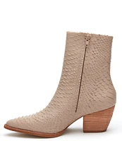 Matisse Caty Snake Embossed Leather Western Inspired Booties