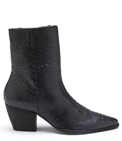 Matisse Caty Snake Embossed Leather Western Inspired Booties