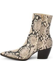 Matisse Caty Snake Print Leather Western Booties