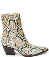 Matisse Caty Snake Print Leather Western Booties