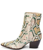 Matisse Caty Snake Print Leather Western Booties