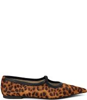 Matisse Fleur Leopard Hair Calf Pointed Toe Ballet Flats