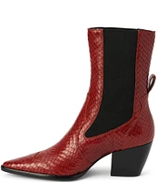 Matisse Keith Snake Embossed Leather Western Inspired Booties