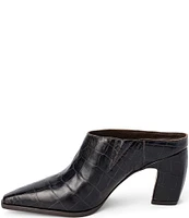 Matisse McCarthy Crocodile Embossed Leather Mules