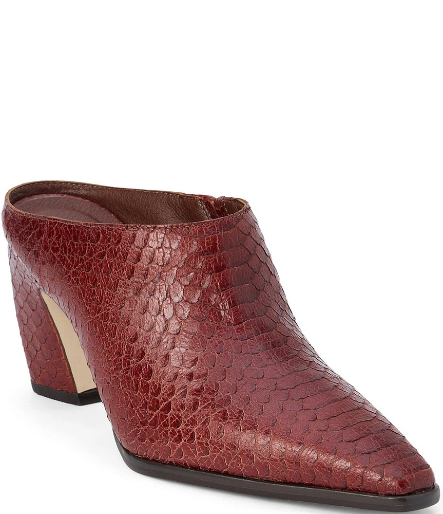 Matisse McCarthy Snake Embossed Leather Mules