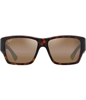 Maui Jim Men's Ka'olu PolarizedPlus2® 57mm Havana Wrap Sunglasses