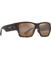 Maui Jim Men's Ka'olu PolarizedPlus2® 57mm Havana Wrap Sunglasses