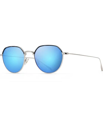 Maui Jim Unisex Island Eyes 50mm Polarized Round Mirrored Sunglasses