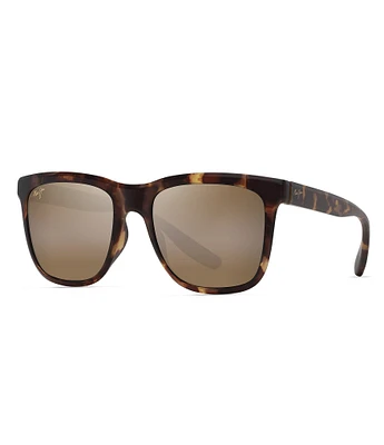 Maui Jim Unisex Pehu 55mm Polarized Tortoise Square Sunglasses