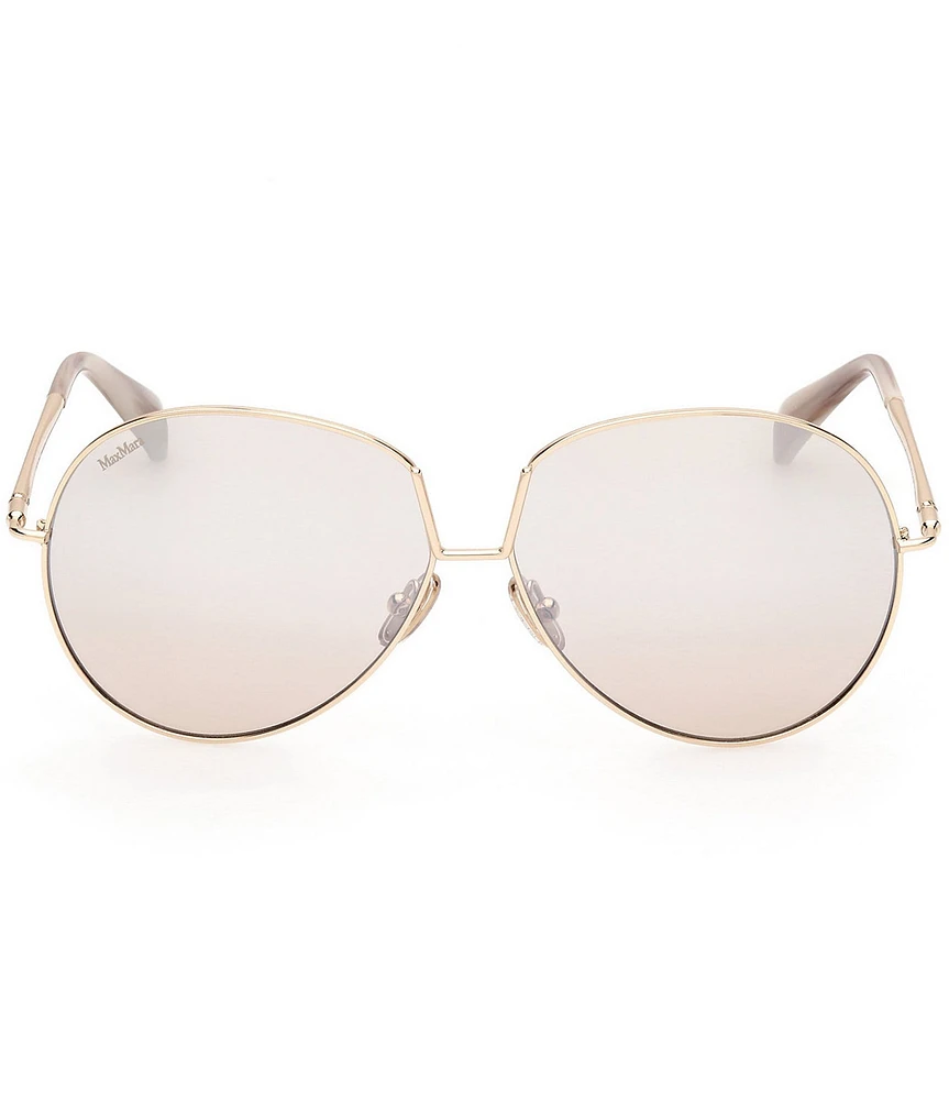 MaxMara Women's Design8 60mm Mirrored Aviator Sunglasses