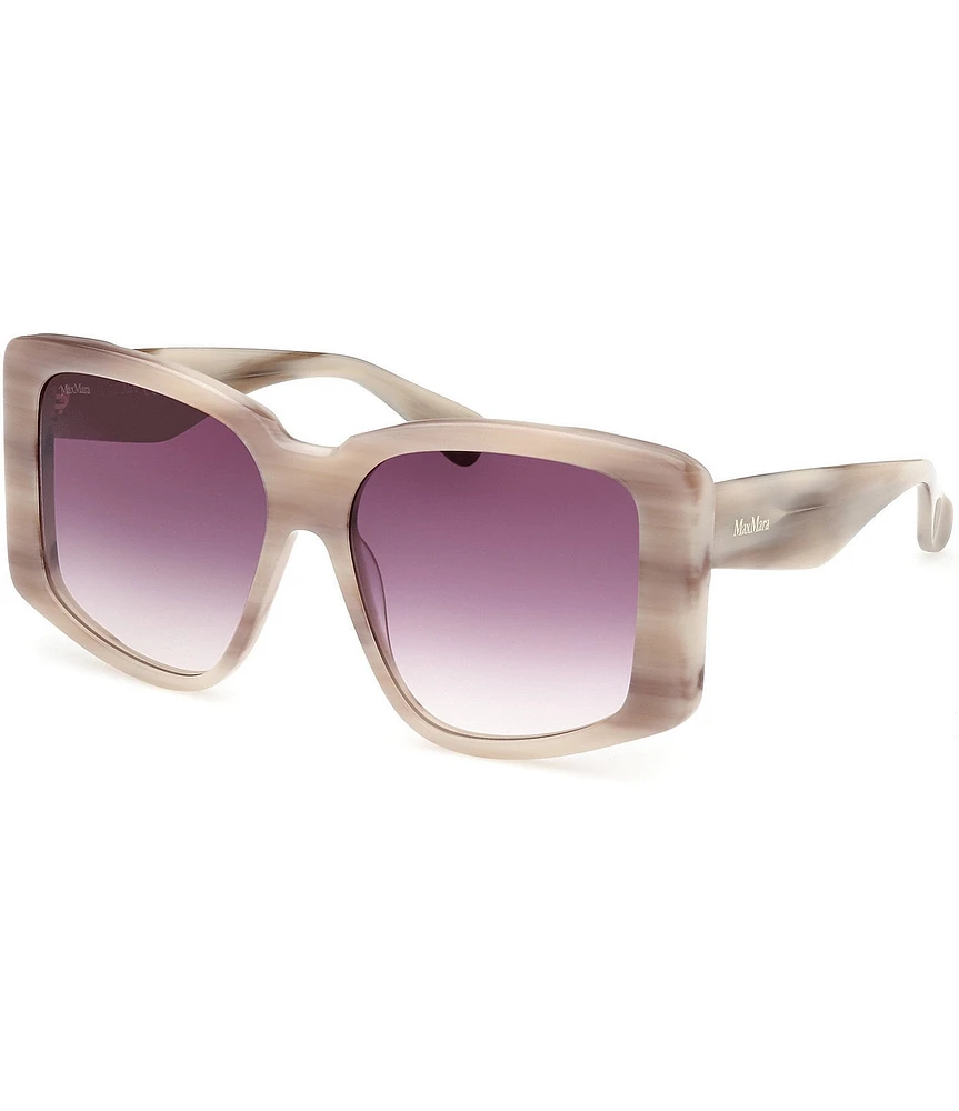 MaxMara Women's Glimpse6 57mm Mirrored Square Sunglasses