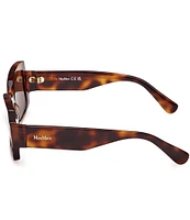 MaxMara Women's Lee 57mm Havana Rectangle Sunglasses