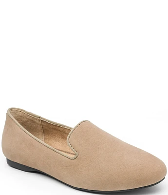 Me Too Brea Nubuck Suede Smoking Slip-On Flats