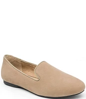 Me Too Brea Nubuck Suede Smoking Slip-On Flats