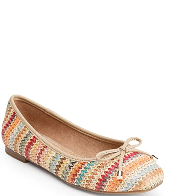 Me Too Saylor Raffia Ballet Bow Flats