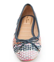 Me Too Saylor Raffia Slip On Bow Ballet Flats