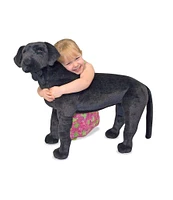 Melissa & Doug Giant Lifelike Black Lab Stuffed Animal