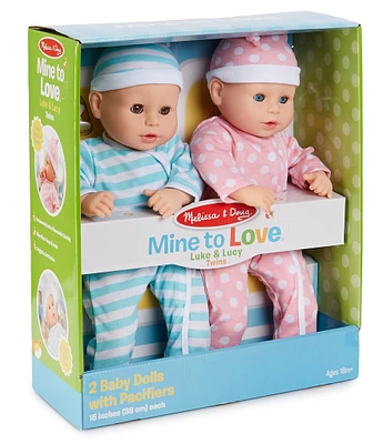 Melissa & Doug Mine to Love Twins Luke & Lucy Dolls