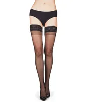 Memoi Crystal Lace Thigh High Stockings