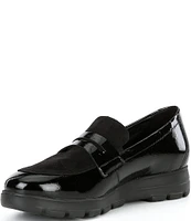 Mephisto Carima Crinkle Patent Leather Penny Loafers