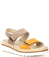 Mephisto Dominica Leather Wedge Platform Sandals