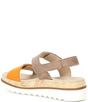 Mephisto Dominica Leather Wedge Platform Sandals