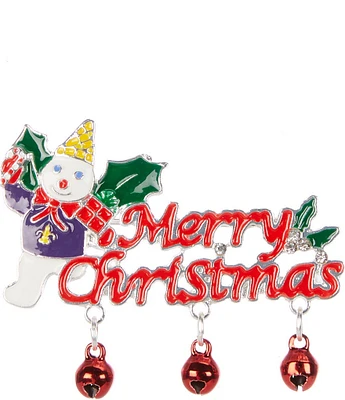 Merry & Bright Mr. Bingle Merry Christmas Brooch