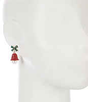 Merry & Bright 3D Christmas Bell Drop Earrings