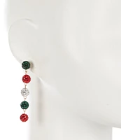 Merry & Bright 5 Fireball Christmas Drop Earrings