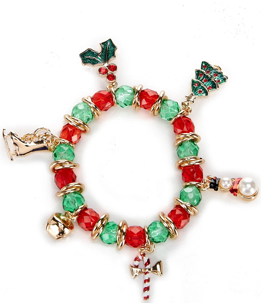 Merry & Bright Christmas Charm Stretch Bracelet