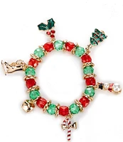 Merry & Bright Christmas Charm Stretch Bracelet