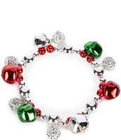 Merry & Bright Christmas Jingle Bells Stretch Bracelet