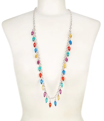 Merry & Bright Christmas Lights Shaky Long Strand Necklace