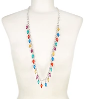 Merry & Bright Christmas Lights Shaky Long Strand Necklace