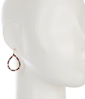 Merry & Bright Christmas Loop Crystal Drop Earrings