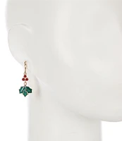 Merry & Bright Christmas Mistletoe Drop Earrings