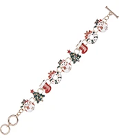 Merry & Bright Christmas Motif Line Bracelet